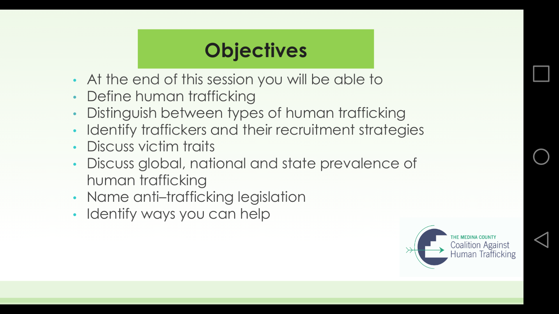 overview of human trafficking preventative education in ohio schools