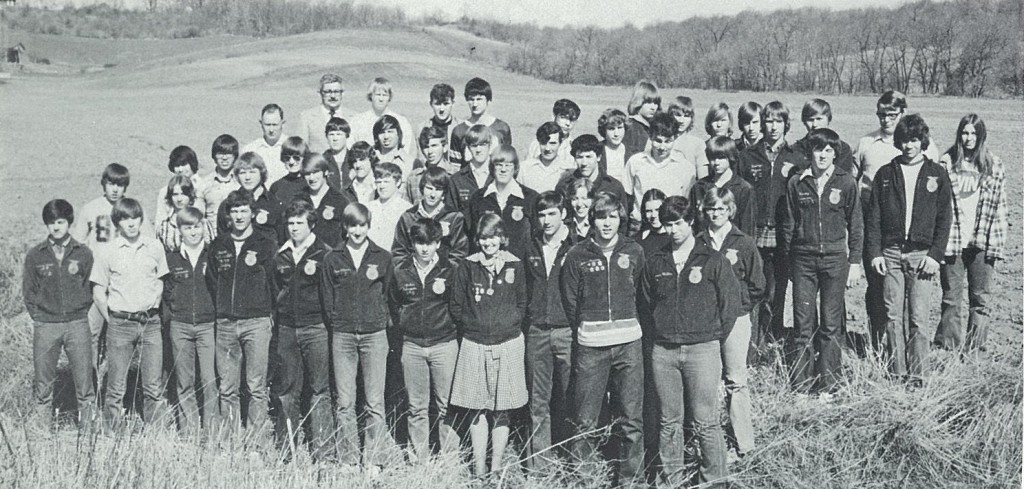 Benjamin Logan FFA Chapter in 1975 (Dr. Whittington is in the front center.)