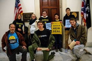 Ohioans lobby Rep. Joyce Beatty's office in Washington, D.C., asking her to support the Green New Deal. 