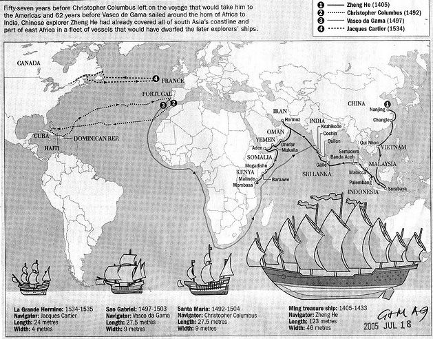 chinese voyages to america