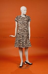 zebra print suede dress