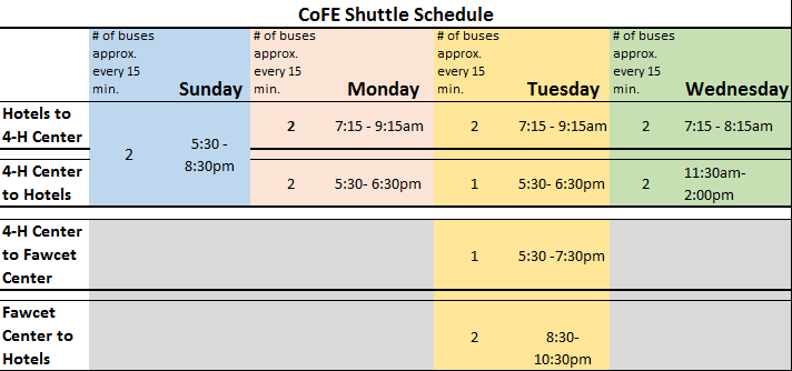 cofe-shuttle-schedule