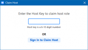Sign in to Claim Host