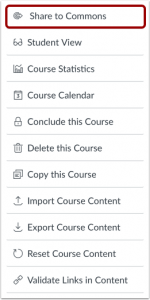 share course to commoms
