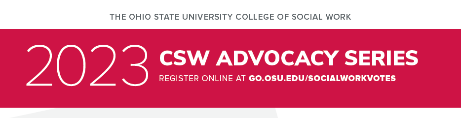 Red bar with white text reading "2023 CSW Advocacy Series)