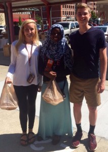 Me, Oomou, and Riley- my HSS peer mentor- at the North Market