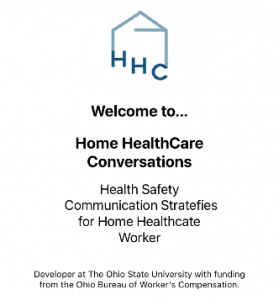 Home HealthCare Conversations App Landing Screen