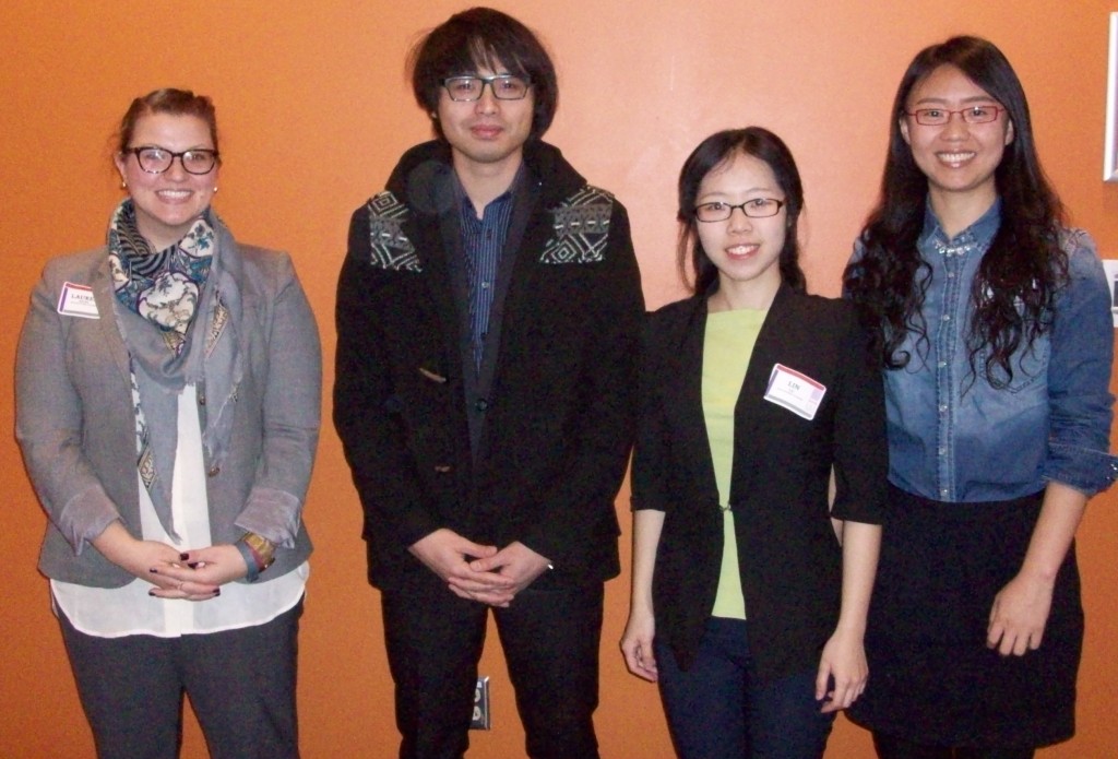 Session I Oral Presenters - Hayes Cape Room (from left): Lauren Bailes, Sheng-Lun Cheng, Lin Lu & Zhiru Sun.