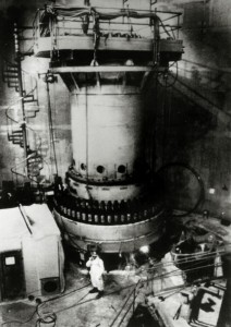Nuclear Power Accidents. pic: circa March 1979. Harrisburg, Pennsylvania, USA. The picture shows the top portion of Reactor 1 at the Three Mile Island Nuclear Power plant, where a valve malfunction in the reactors cooling system released radiation into t