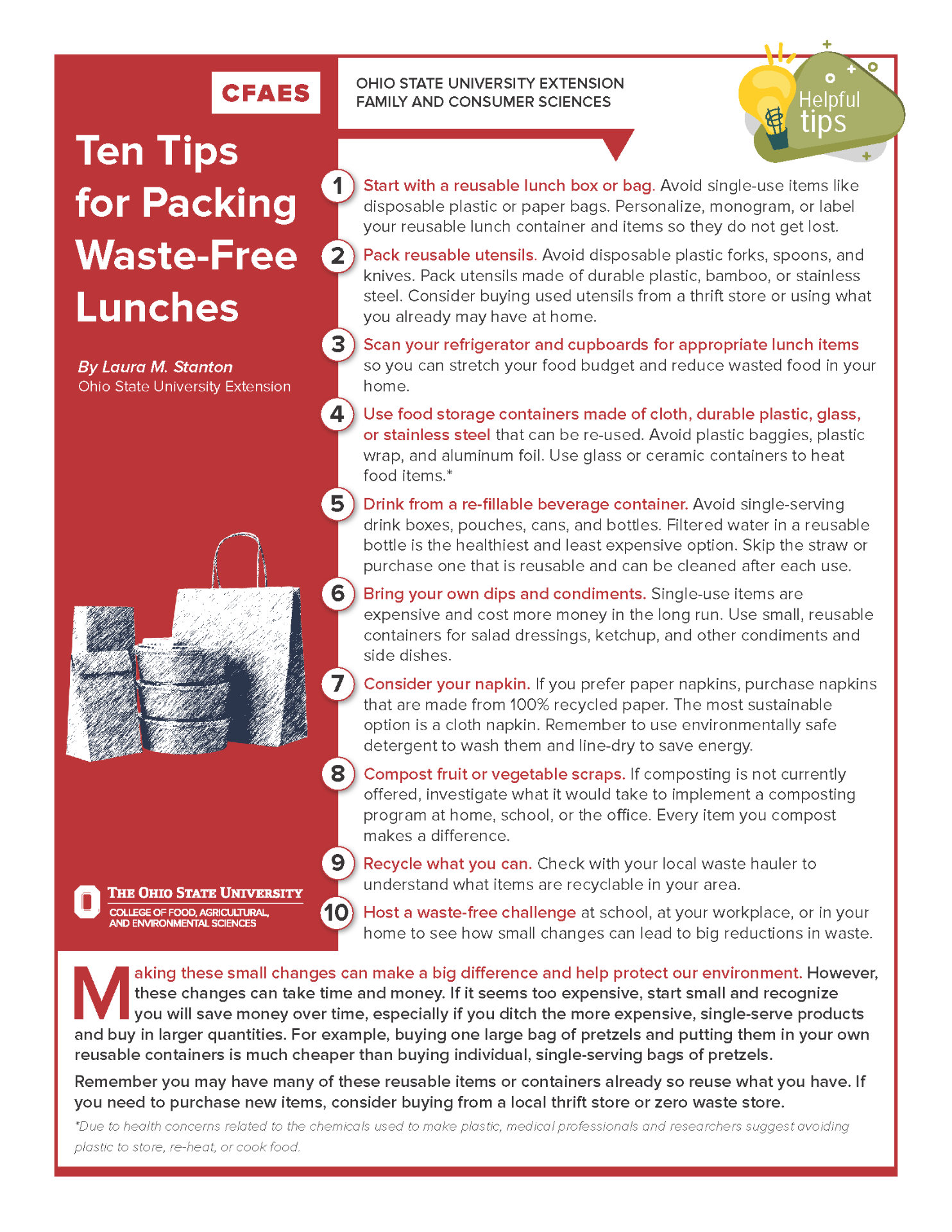10 Tips for Packing Waste-Free Lunches | OSU Extension Clermont County