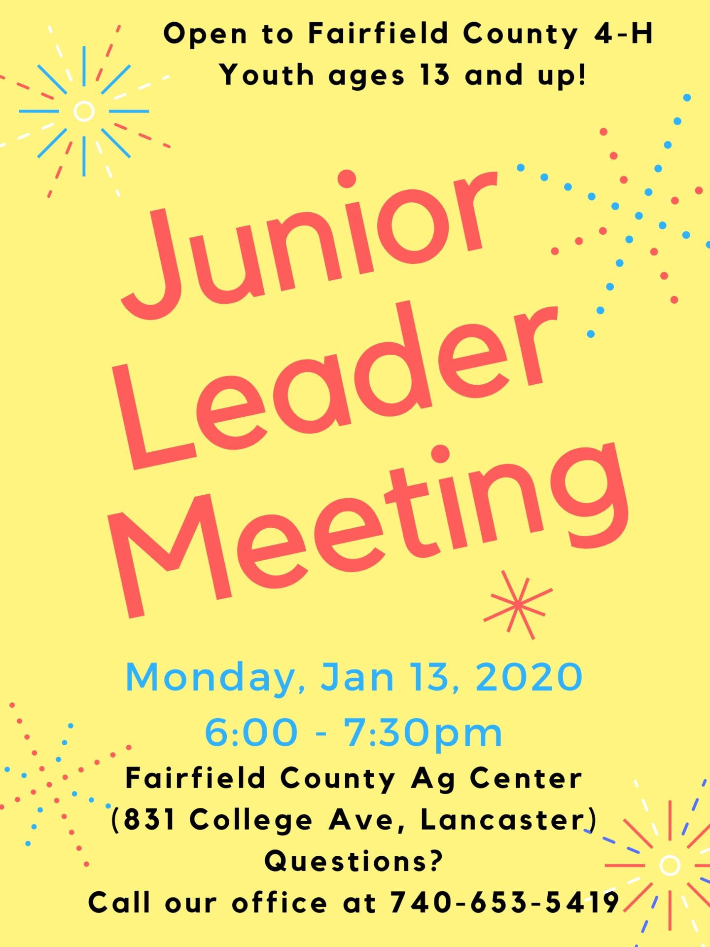 The Junior Leaders Need YOUR Help!