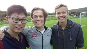  I made friend with local teenagers and we played soccer together in Norway