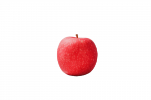 The same red apple, now with a transparent background