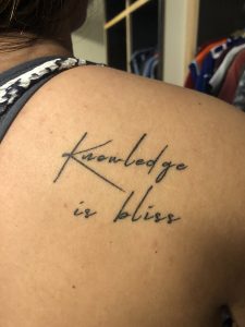 Tattoo of knowledge is bliss