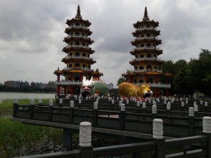 The famous Dragon and Tiger Pagodas in Kaohsiung.