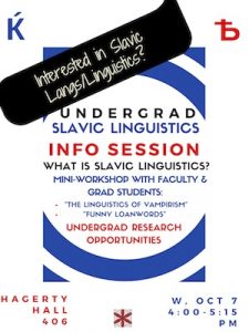 Undergraduate Slavic linguistics event (2015)