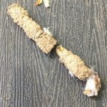 Solitary wasp nest in the shape of a tube. The female wasp builds the next with soft clay.