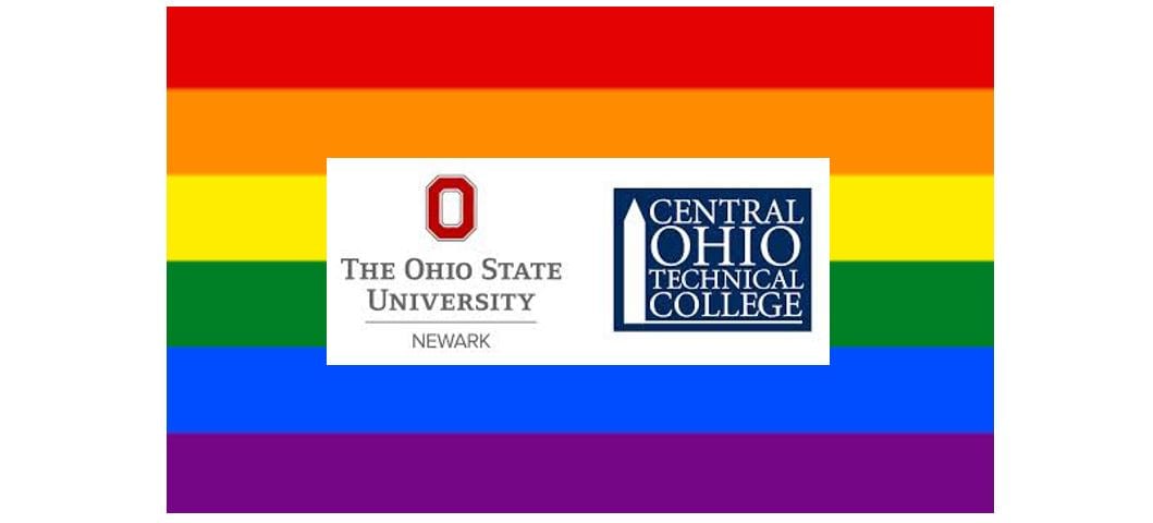 OSU-N and COTC logo on a rainbow background