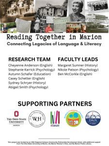 Introductory poster - List of research team members and supporting partners