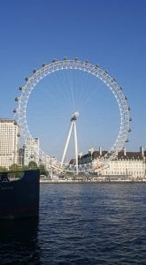 A picture of the London Eye on a nice day 