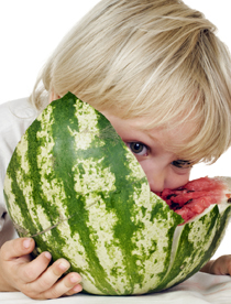 picture of kid eating watermelon for GB
