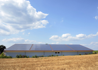 Photo of solar panels on barn 2