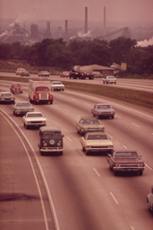 1960s image of automobiles and air pollution