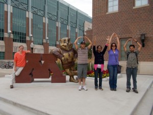I was a bit torn about suggesting doing the O-H-I-O by Goldy Gopher...