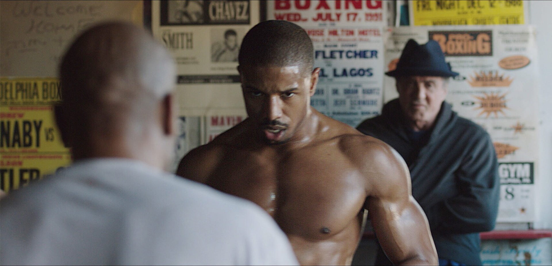 Rocky and Adonis Creed prepare to fight in Creed