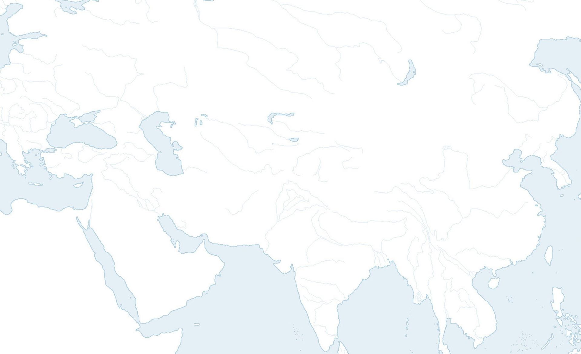 blank map of Asia