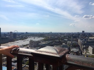 Our view from the rotunda of St. Paul's Cathedral.