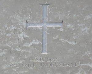 Families of fallen soldiers had the option of engraving stones with a message. I found this one particularly striking.